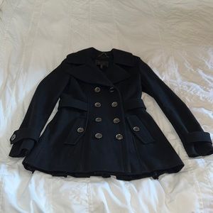 Gorgeous BCBGMAXAZRIA black pea coat. Size S